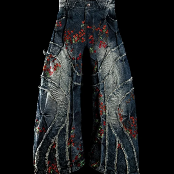 Badson Autumn Overgrowth Denim Pants 2.webp