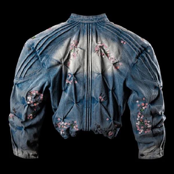 Badson Cherry Blossom Overgrowth Denim Jacket 1.webp