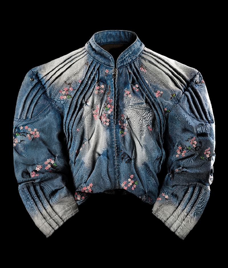 Badson Cherry Blossom Overgrowth Denim Jacket 2.webp