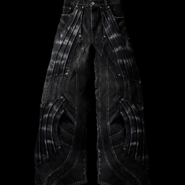 Badson Circuit Layered Denim Pants 1.webp