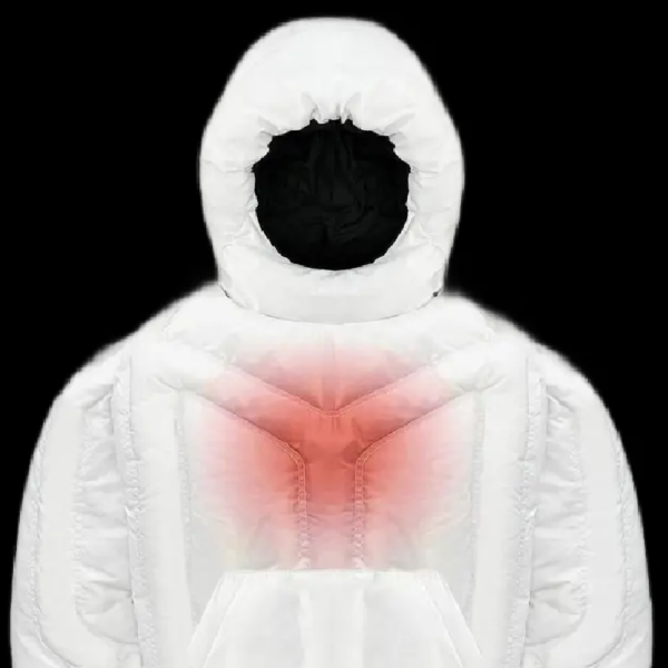 Badson Hemorrhage Puffer Hoodie White.png