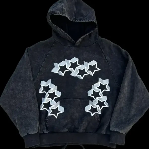 Badson Triple Star Hoodie Black 1.webp