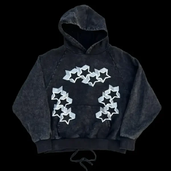 Badson Triple Star Hoodie Black 2.webp